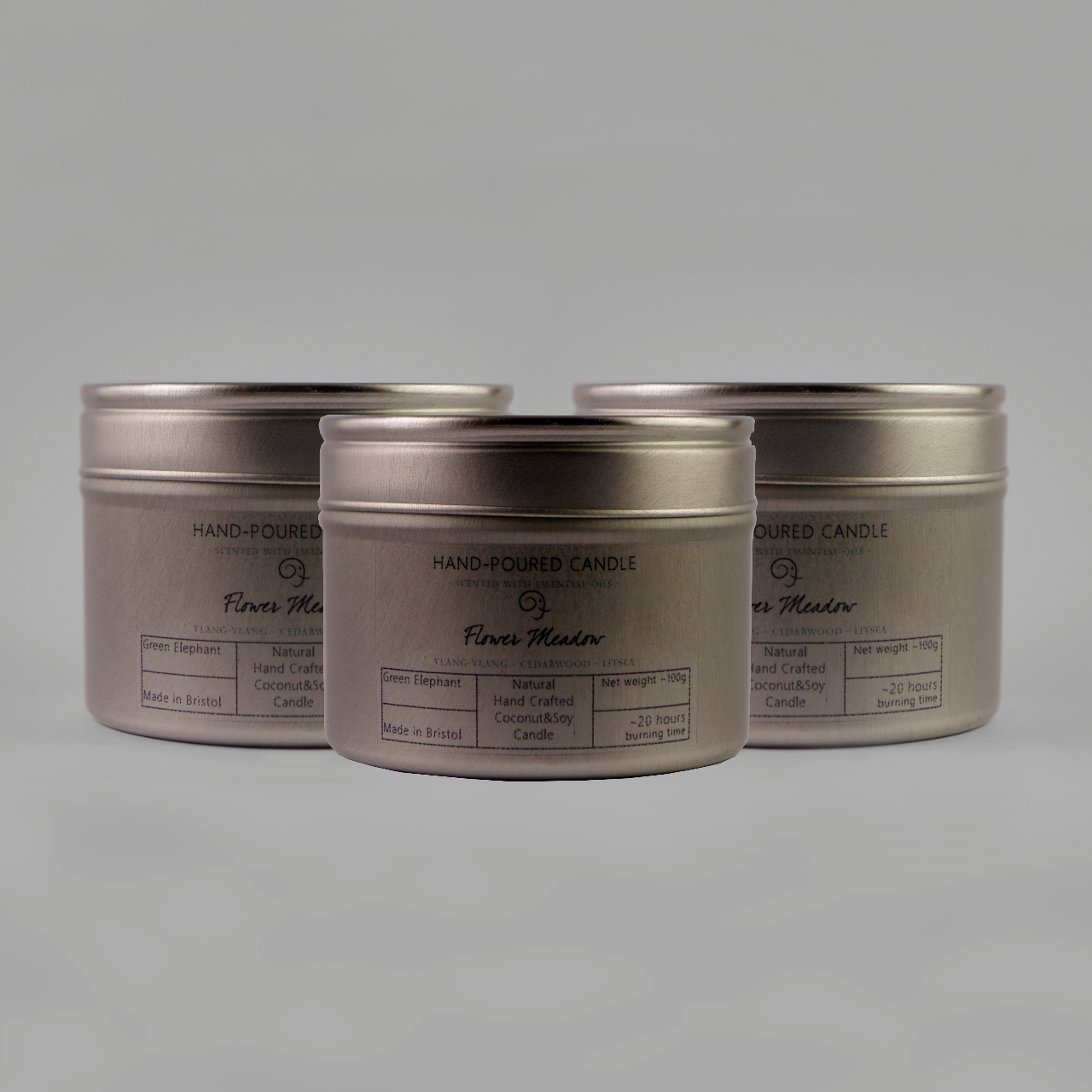 Tin Candle - Flower Meadow